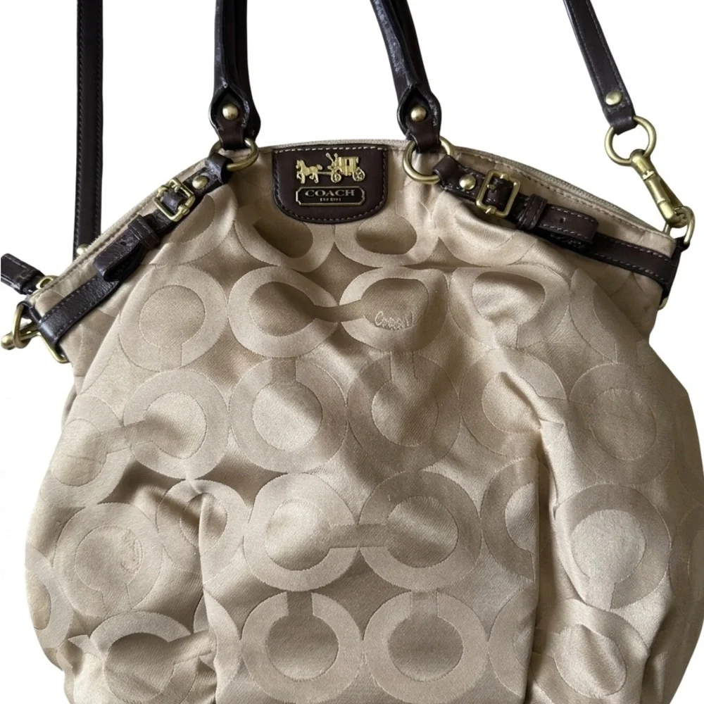 Coach Madison Optical Art Satchel Large LindseyTan Bag